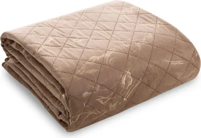 Zdjęcie produktu dla Design 91 Narzuta dekoracyjna 200x220 Luiz 6 beżowy ciemnozłoty welur geometryczny