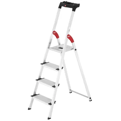 Image de Hailo 8040-415 L80 ComfortLine Aluminium Huishoudtrap 4 Tredes