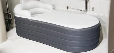 Produktbild von Freistehendes Liegebett - Opklappbarer Liegebad - 168x76x68cm - Donkergrau - Erwachsenenbad