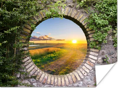 Produktbild von MuchoWow® Poster Landleben - Aussicht - Sonne 160x120 cm - Foto Plakat
