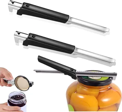 Obrázok produktu pre Otvárač pohárov 2 ks, nastaviteľný, nerez, pre kuchyňu