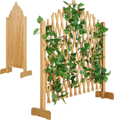 Immagine prodotto di Traliccio in legno regolabile, 200x107 cm, autoportante e pieghevole