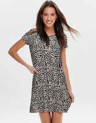 Image de ONLY Robe shirt décontractée Mini basique Robe manches courtes Dos laçage ONLBERA Taille : M