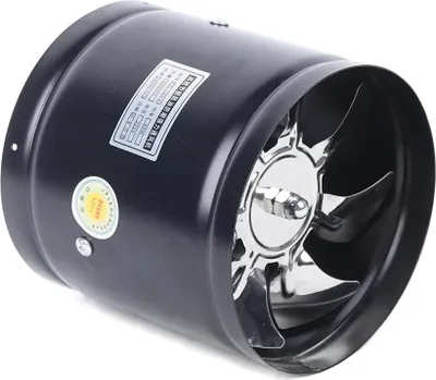Produktbild von Rohrventilator - Inline Kanalventilator - Durchmesser 150 mm - Luftfördermenge 600 m³/h - Leistung 40 W - Kupfermotor - Drehzahl 2800 U/min, 7 Flügel - Schwarz