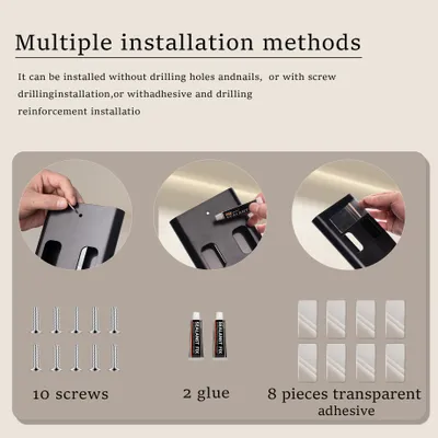 Produktbild von Glashalter 4er-Set, schwarz, für Küche