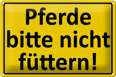 Produktbild von Blechschild Warnschild 30x20cm Pferde nicht füttern