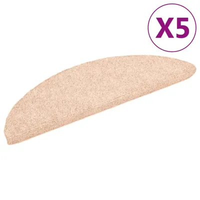 Produktbild von Selbstklebende Treppenmatten 5 Stk. Braun 56x17x3 cm Nadelvlies