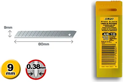 Obrázok produktu pre Olfa AB-10B, 10 kusov, 9 mm, 0,5 mm
