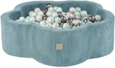 Image de MISIOO Piscine à balles pour enfants 95x30 cm - 400 balles (6cm) - Jouets pour bébés à partir de 1 an - Parfait pour les jeunes enfants et le plaisir de jouer