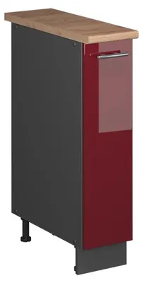 Obrázek produktu pro Lékárničková skříňka Vicco Fame-Line Bordó červená vysoký lesk/Antracit 20 cm, PD Dub, Model 62106