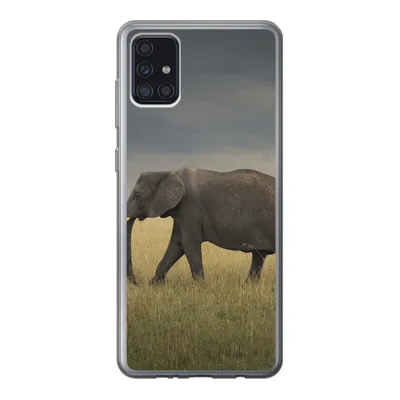 Produktbild von MuchoWow® Handyhülle Schutzhülle Hülle für Samsung Galaxy A52 5G Elefant - Savanne - Tiere - Natur Silikon Softcase Handy Hülle - Umschlag