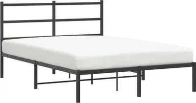 Obrázek produktu pro vidaXL Postel s čelem kovová černá 140x200 cm