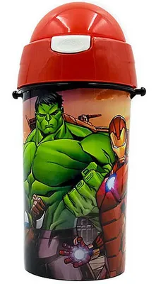 Zdjęcie produktu dla Szklana butelka z rękawem - Marvel 585 ml