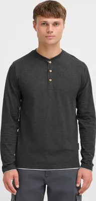 Produktbild von INDICODE IDGifford Herren Longsleeve Langarmshirt Shirt mit Grandad-Ausschnitt Baumwollmischung Regular fit