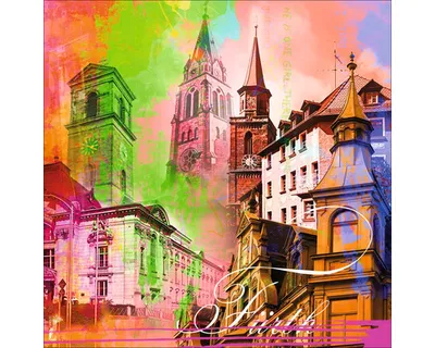 Produktbild von Glasbild Fürth Wahrzeichen I 50x50 cm