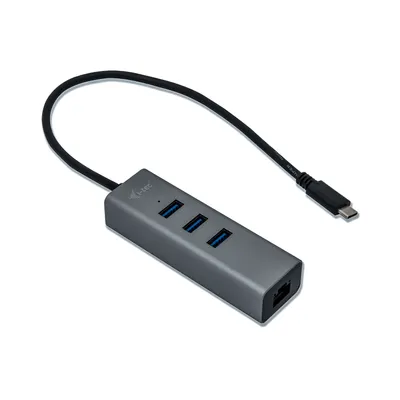 Produktbild von D I-Tec Usb-C 3-Port Hub + Glan