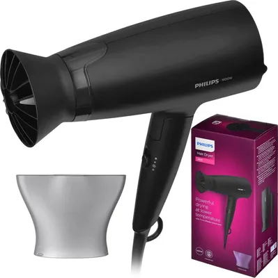 Immagine prodotto di Philips | Asciugacapelli | BHD308/10 Serie 3000 | 1600 W | Numero di impostazioni di temperatura | Nero