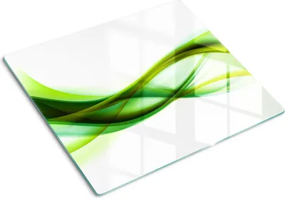 Obrázek produktu pro Kryt varné desky – Kryt na indukční desku – Ochranná skleněná deska – 60x52 cm – Skleněné ochranné desky na sporák –Tvrzené sklo –Abstraktní vlny