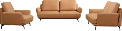 Produktbild von Sofagarnitur 3+2 Sitzer Ledersofa Couch Wohnlandschaft Garnitur Design Modern