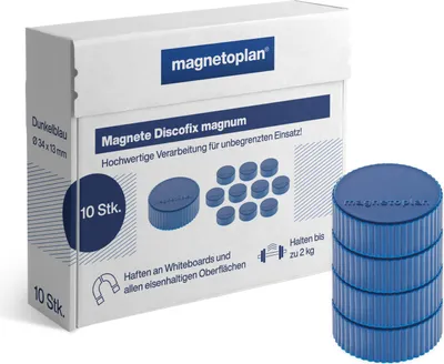 Produktbild von Discofix Magnum dunkelblau 34mm 10St