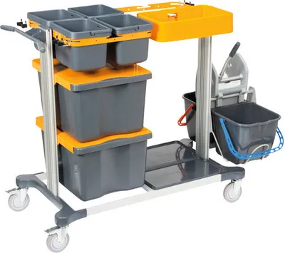 Produktbild von TASKI Midi Trolley Wet, Die größte Systemlösung für die professionelle Nassreinigung mit Flach- und Kentuckymoppbezügen. | Packung (1 Stück)