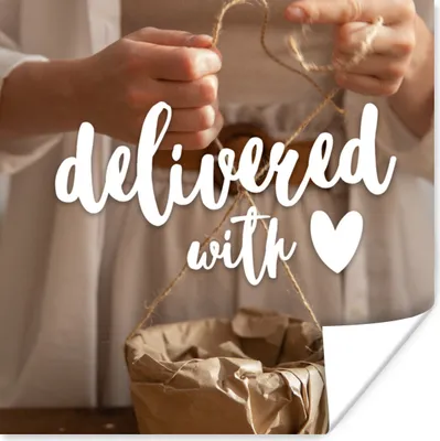 Produktbild von MuchoWow® Poster Sprichwörter - Zitate - 'Mit Liebe befreit 50x50 cm - Wohnzimmerdekoration