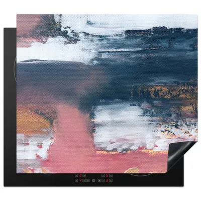 Produktbild von KitchenYeah© Herdabdeckplatte Abstrakt - Malerei - Design , 58x51cm, Küche Deko, Glaskeramikkochfeld Herdabdeckung, Abdeckplatte fùr Kochfeld