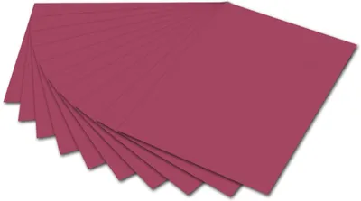 Produktbild von folia 6127 - Fotokarton Weinrot, 50 x 70 cm, 300 g/qm, 10 Bogen - zum Basteln und kreativen Gestalten von Karten, Fensterbildern und für Scrapbooking