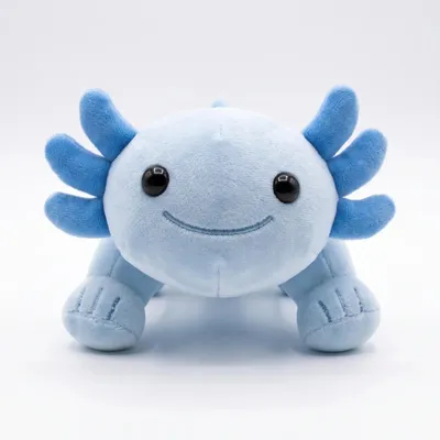 Produktbild von Axolotl Plüschtier 25cm Kuscheltier Kawaii Salamander Stofftier Kinder Geburtstag Geschenk Zimmer Deko - Farbe: Blau