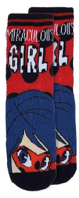 Produktbild von Miraculous Ladybug Kinder Antirutsch-Socken, 1 Paar, rot, Größe:27-30