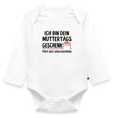 Produktbild von Spreadshirt Muttertag | Ich bin dein Muttertagsgeschenk Tages Baby Body Langarm, 80 (9-12 M.), Weiß