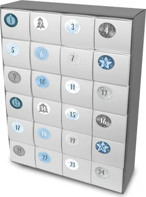 Produktbild von itenga SET Adventskalender zum Füllen Quader XL  + Sticker Z16