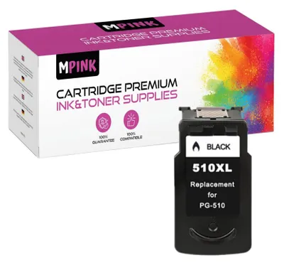 A product shot of printer ink cartridges and their packaging.
