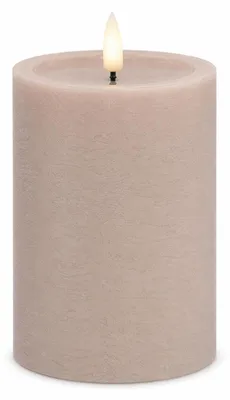 Zdjęcie produktu dla Świeca LED Deluxe Homeart Unique róża z prawdziwego wosku - 7,5 x 12,5 cm