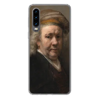 Produktbild von MuchoWow® Handyhülle Schutzhülle Hülle für Huawei P30 Selbstbildnis - Gemälde von Rembrandt van Rijn Silikon Softcase Handy Hülle - Kartenbesitzer