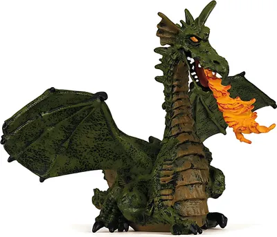 Produktbild von Feuerspeiender Drache mit Flügeln, grün