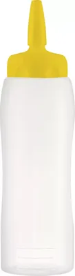 Obrázok produktu pre Fľaša na stláčanie ARAVEN, LDPE, ø: 75 mm, výška: 273 mm, objem: 0,75 l, žltá