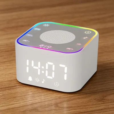 Produktbild von Digitaler Wecker mit Weißem Rauschen & RGB-Nachtlicht, 30 Schlafsounds, großer LED-Display, 7 Wecktöne, Snooze, Timer, USB-C