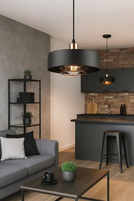 Produktbild von LUXOLAR -  Pendelleuchte Schwarz Kupfer E27 60 W - Hängelampe für Wohnzimmer, Küchen - Loft Design