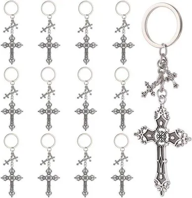 Image de 20 pendentifs en forme de croix en argent pour sacs et portefeuilles