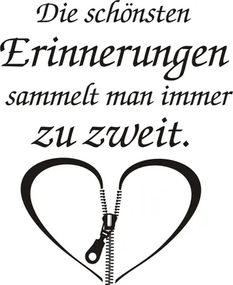Produktbild von Wandaufkleber Geteiltes Herz, Erinnerungen zu zweit Spruch, Wandtattoo