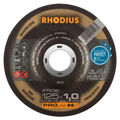 Produktbild von Rhodius Trennscheibe XTK38 125 x 1,0mm gekr.
