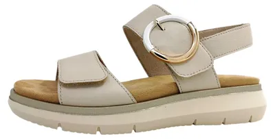 Image de Remonte, sandales plates pour femmes, couleur beige, style décontracté