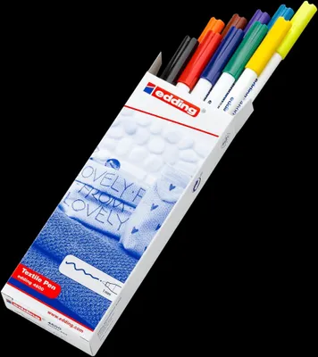 Produktbild von Edding - Textilstift 4600, Schachtel mit 10 Stück in Grundfarben