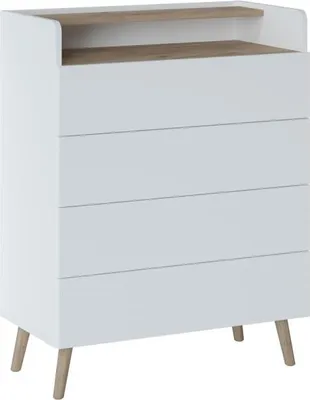 Image de Commode pratique avec tiroirs et étagère ouverte pour la chambre à coucher Skandi