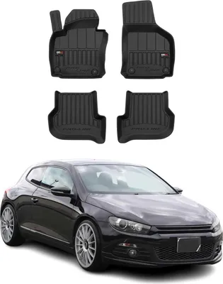 Produktbild von OMAC Gummi Fußmatten für VW Scirocco 2008-2017 Premium TPE Automatten Schwarz 4x