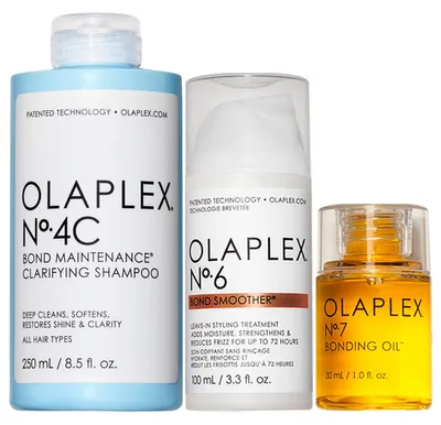 Produktbild von Olaplex Set No. 4C, 6 & 7 – Clarifying Shampoo Leave-In Öl Haarpflege