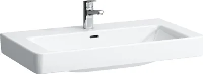 Produktbild von Waschtisch PRO S 850x460mm m Überlauf ohne Hahnloch weiß