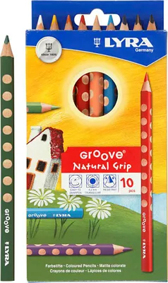 Obrázok produktu pre LYRA L3811100 Farebná ceruzka Groove - Ø 4,3 mm, 10 rôznych farieb, kartónová škatuľka