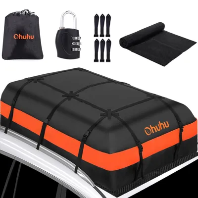 Imagen del producto de Bolsa de techo impermeable - 21 pies cúbicos - 840D - Con alfombrilla antideslizante - Con portaequipajes